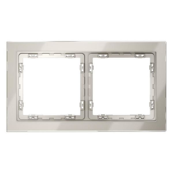 Рамка 2-м S70 стеклян. кашемир Voltum VLS110203
