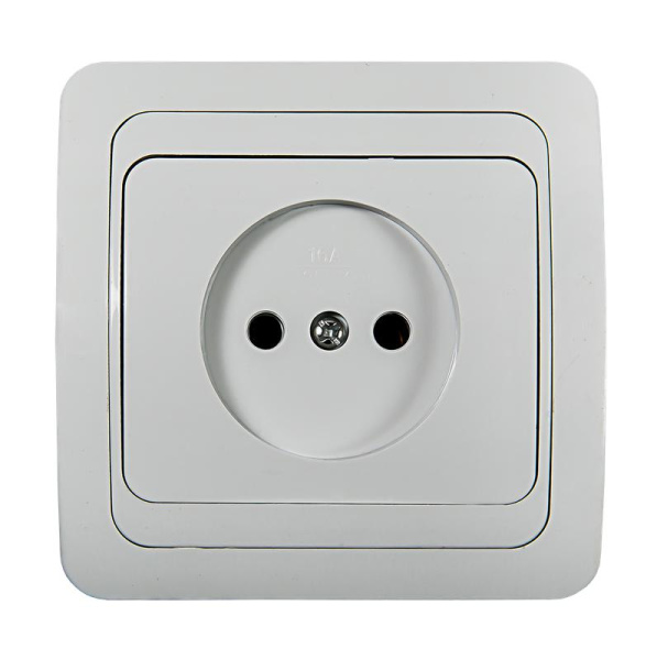 Розетка 1-м СП Classico 2022 16А IP20 бел. ASD / IN HOME 4680005959891