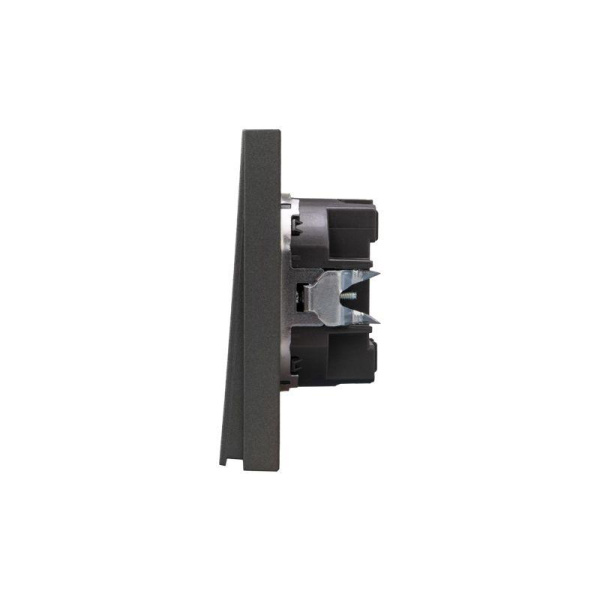 Выключатель 1-кл. СП STRONG MIELE 10А графит Kranz KR-78-0705-6