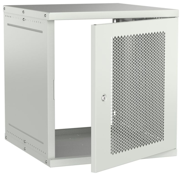 Шкаф настенный 12U 600х650мм дверь перфорир. сер. GENERICA LWE3-12U67-PF-G