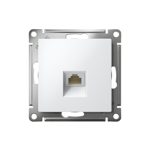 Розетка компьютерная 1-м AtlasDesign RJ45 кат.5E механизм бел. SE ATN000183