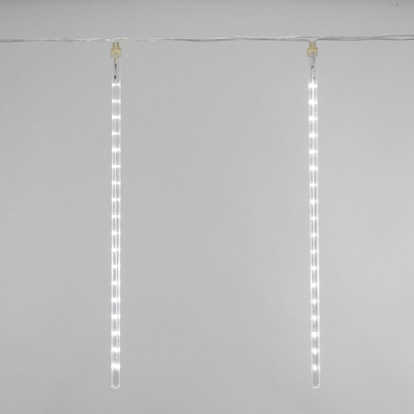 Гирлянда светодиодная "Тающие сосульки" 3.5м 8шт х50см шаг 50см 288LED бел. 3.6Вт 230В IP20 трансф. в компл. провод черн. Neon-Night 256-313-6