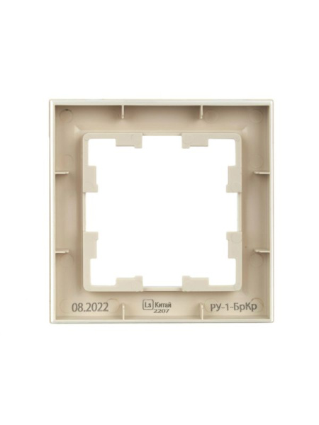 Рамка 1-м BRITE РУ-1-БрКр беж. IEK BR-M12-K10