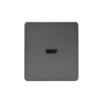 Розетка СП ROUND HDMI IP20 титан Kranz KR-78-0730-2