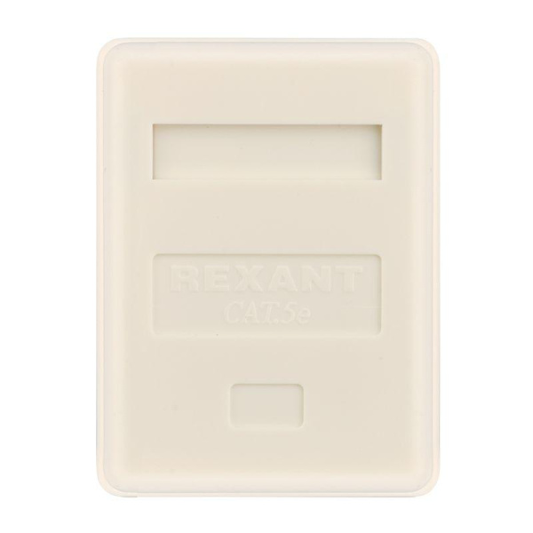 Розетка компьютерная 1-м ОП RJ45 кат.5E UTP неэкранир. бел. Rexant 03-0121