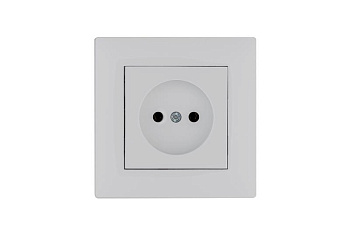 Розетка 1-м Karea RIZZ без заземл. бел. Makel 88001022
