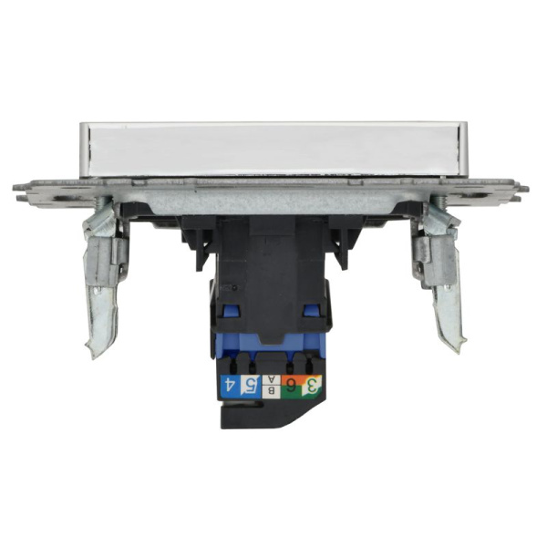 Розетка компьютерная СП BRITE РК11-БрГН RJ45 кат.6 механизм метал. хром/никель IEK BR-K10-2-M-K23