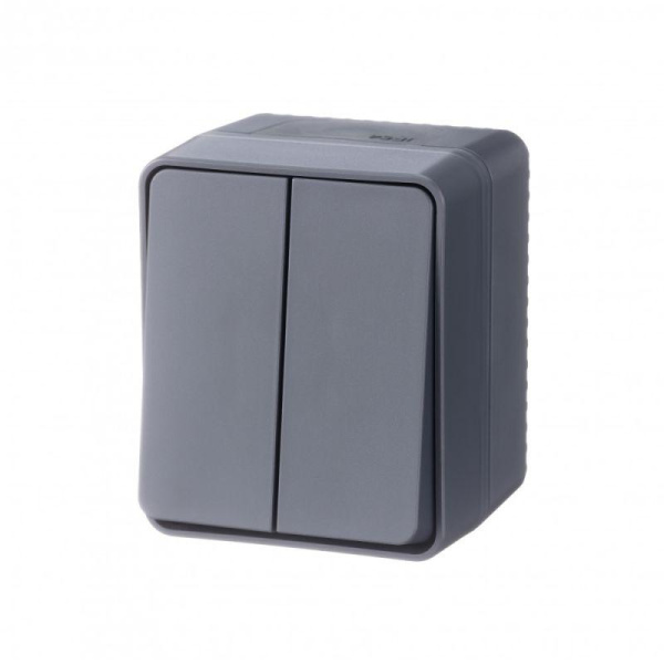 Выключатель 2-кл. ОП AtlasDesign PROFI IP54 10AX антрацит SE ATN544051
