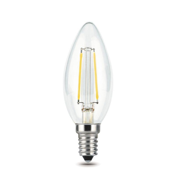 Лампа светодиодная филаментная Black Filament 5Вт свеча 4100К нейтр. бел. E14 450лм GAUSS 103801205