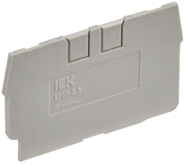 Заглушка для CP 2.5кв.мм сер. IEK YCT20-00-K03-002-ZGL