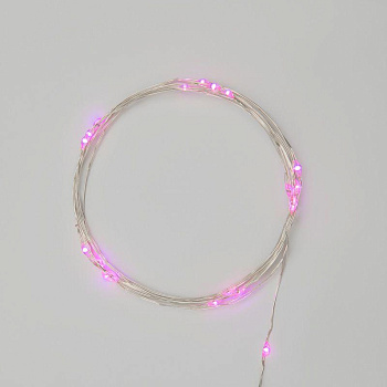 Гирлянда светодиодная "Роса" 2м 20LED роз. 2Вт 4.5В IP20 провод прозр. Neon-Night 303-007