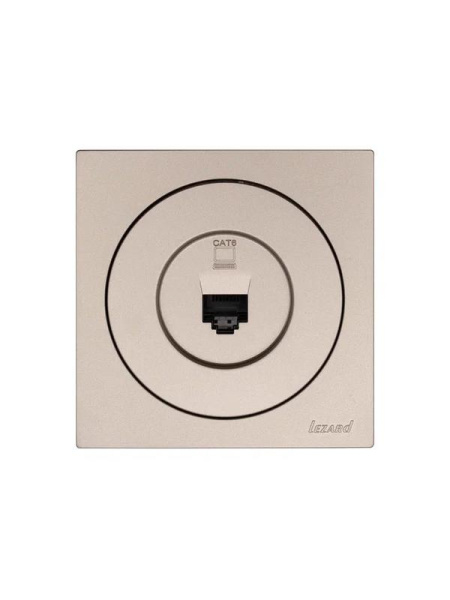 Розетка компьютерная СП OSEN RJ45 кат.6 механизм титан LEZARD 743-3788-140