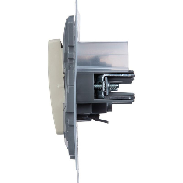 Переключатель 1-кл. Etika 10А IP44 250В безвинтов. зажимы сл. кость IEK 672307