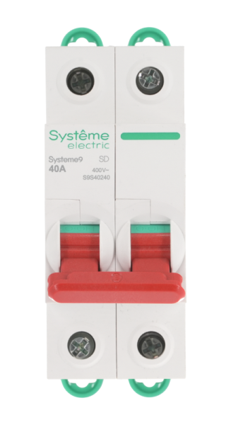 Выключатель нагрузки 2п 40А Systeme9 400В SE S9S40240