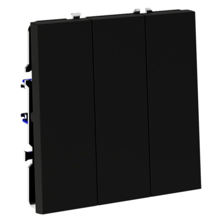 Выключатель 3-кл. СП S70 10А механизм черн. матов. Voltum VLS030108