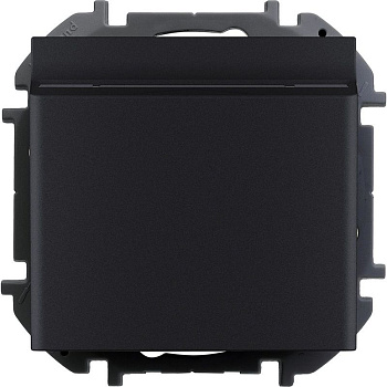 Выключатель 1-кл. СП Inspiria 6А IP20 для гостиничных номеров механизм антрацит IEK 673803