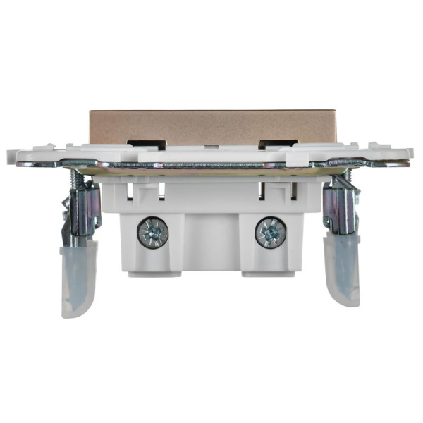 Розетка SKANDY 10А без заземл. защ. шторки SK-R01Sa песочн. IEK SK-R13-10-K98