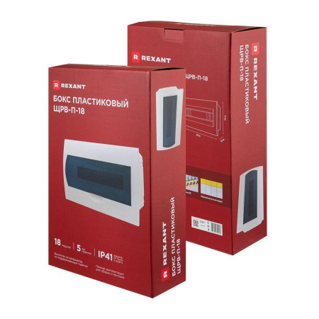 Бокс ЩРВ-П-18 IP41 пластик. бел. Rexant 11-0218