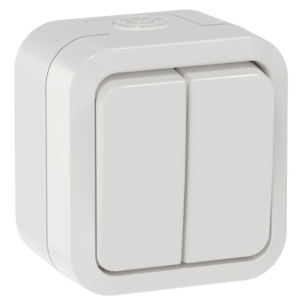 Выключатель 2-кл. ОП TORS TS305 10А IP55 бел. IEK TS-V20-0-10-55-K01