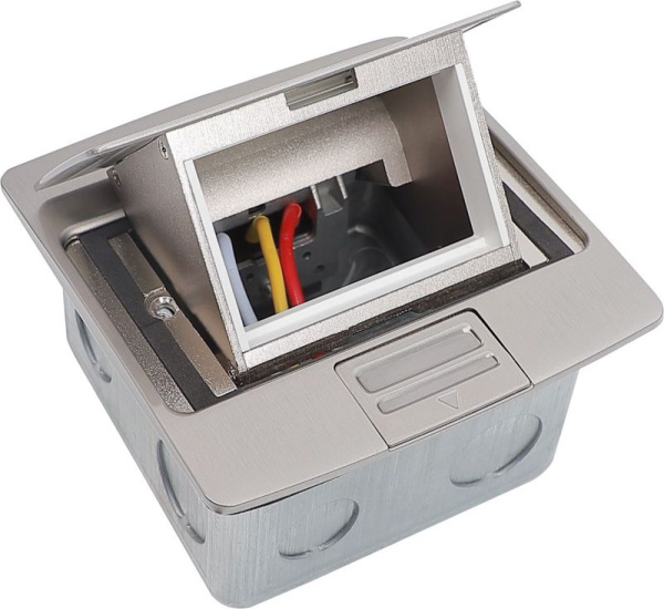 Лючок с откидной крышкой неукомлп. 3 мод. IP42 нерж. сталь PRIMER IEK PM-LN21-03-O-42-K46