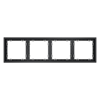 Рамка 4-м S70 пластик. графит Voltum VLS100407