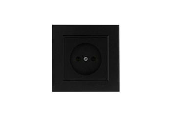 Розетка без заземления Karea черн. Makel 56054022