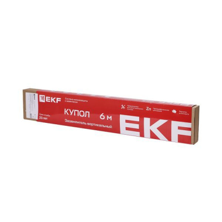 Заземлитель вертикальный безмуфтовый 6м (6х1000мм) TDZ EKF gc-28600