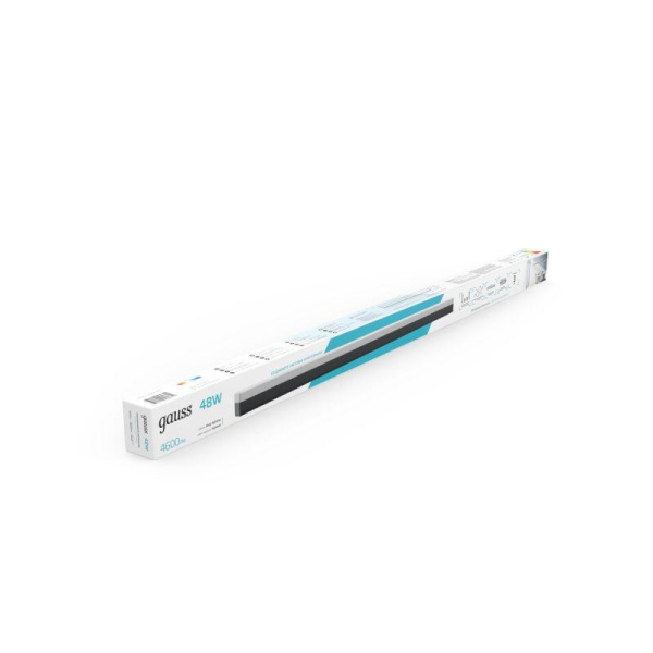 Светильник светодиодный Shop Lighting 48Вт 4000К IP40 4600лм 1180х70х55мм ДПО подвесной линейный матов. рассеив. GAUSS 883625248