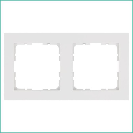 Рамка 2-м G-Classic бел. глянцевый Jasmart G1002W
