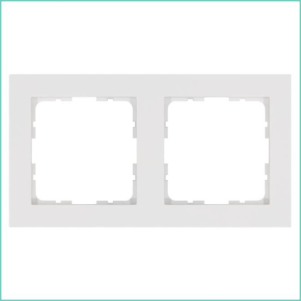 Рамка 2-м G-Classic бел. глянцевый Jasmart G1002W