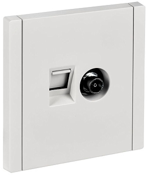 Розетка 2-м TV+RJ45 кат.6 FORTE&PIANO FP237 бел. IEK FP-AK20-2-K01