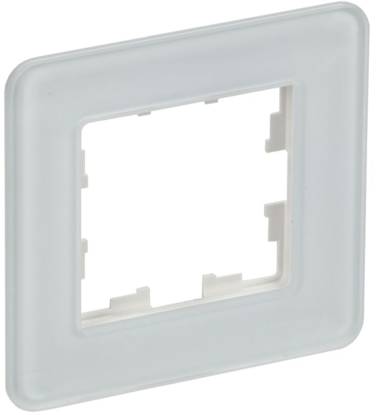 Рамка 1-м BRITE РУ-1-2-Бр стекло бел. RE IEK BR-M12-G-41-K01