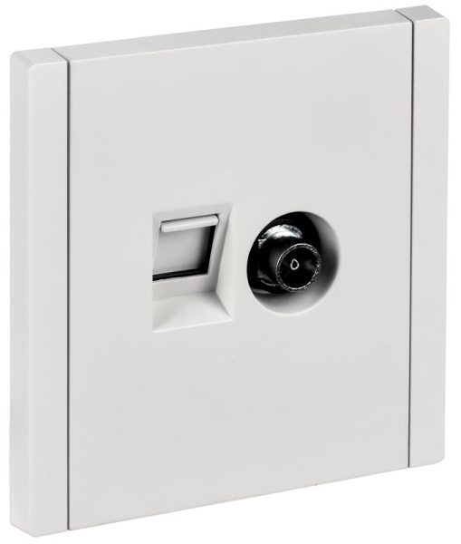 Розетка 2-м TV+RJ45 кат.6 FORTE&PIANO FP237 бел. IEK FP-AK20-2-K01