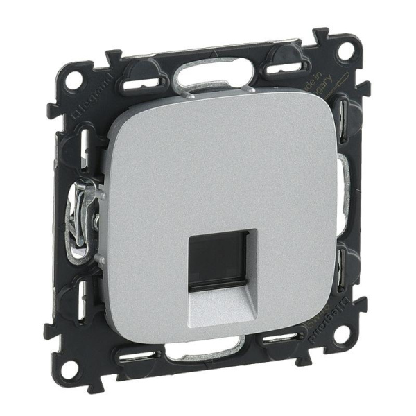 Розетка компьютерная 1-м Valena Allure RJ45 кат.5E UTP с лицев. панелью механизм алюм. Leg 753940