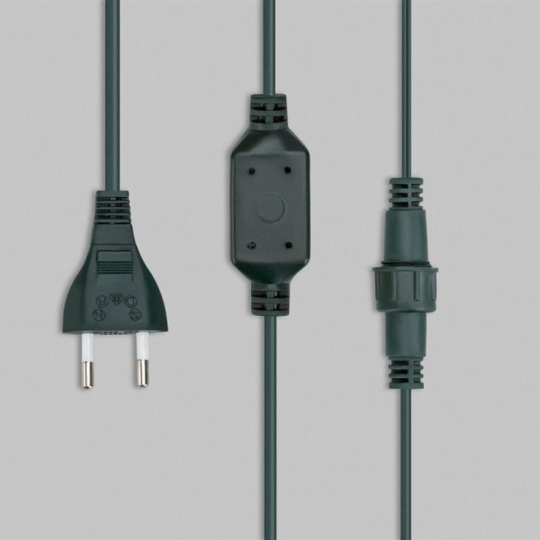 Гирлянда светодиодная "Мультишарики" 20м d15мм 200LED мульти (RG/RB) 11Вт 230В IP44 мигание провод зел. Neon-Night 303-609