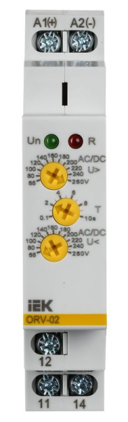 Реле повышения напряжения ORV 1ф 110-240В AC/DC IEK ORV-02-AD110-240
