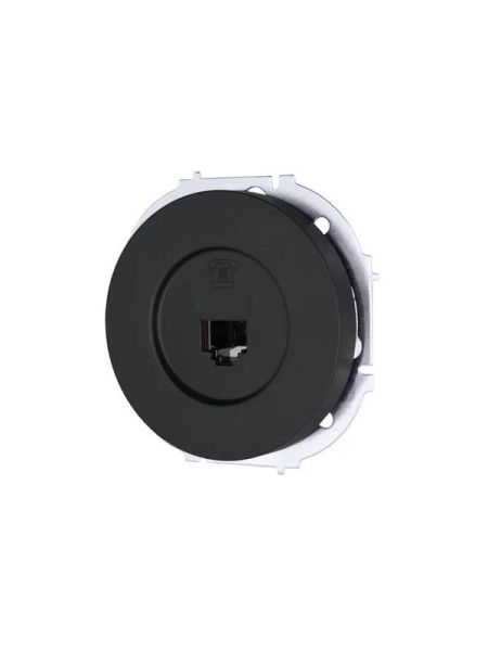 Розетка телефонная СП OSEN RJ11 евро механизм черн. бархат LEZARD 743-4288-137
