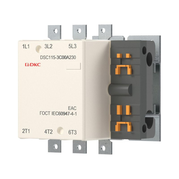 Контактор магнитный DSC115-3C00A230 115А 55кВт (AC3) 220В AC YON DSC115-3C00A230