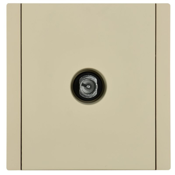 Розетка TV проходная FORTE&PIANO FP429 ваниль IEK FP-A10-P-K10