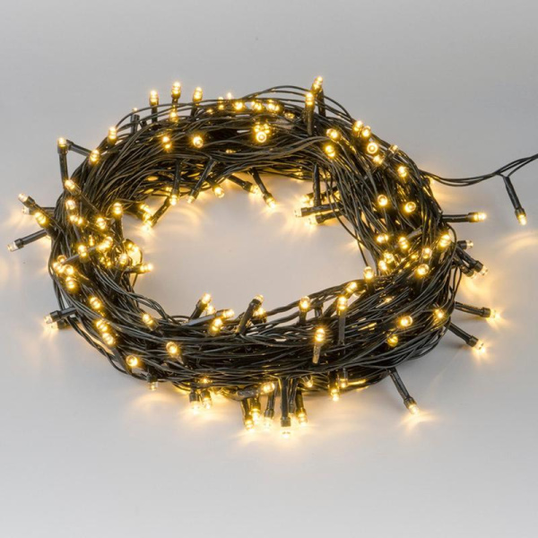 Гирлянда LED ULD-S2000-200/DGA WARM WHITE IP20 20м 200 диодов тепл. бел. свет провод зел. Uniel UL-00007308