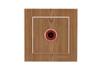 Розетка телевизионная проходная TV СП Karea 16А IP20 дуб Makel 56101007