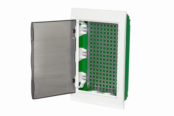 Корпус встраиваемый City9 Box IT 3 ряда 36мод. 2 розетки с прозр. дверцей SE EZ9E312S2FIT