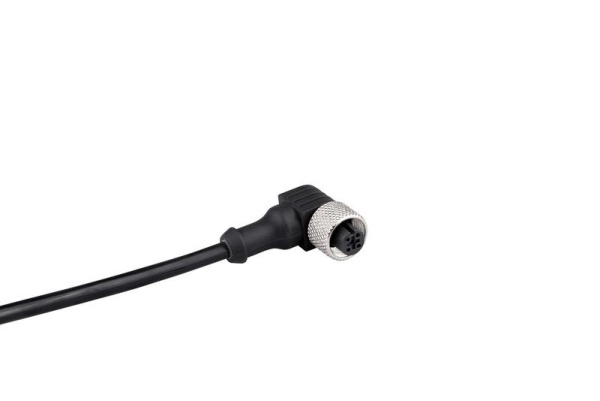 Кабель соединительный 2м с гнездом M12х4 90град. ПВХ IP68 EMAS SKM12P4DXV2
