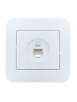 Розетка компьютерная 1-м СП ASTI IP20 RJ45 в сборе Cat 5e бел. LEZARD 7081-0202-139