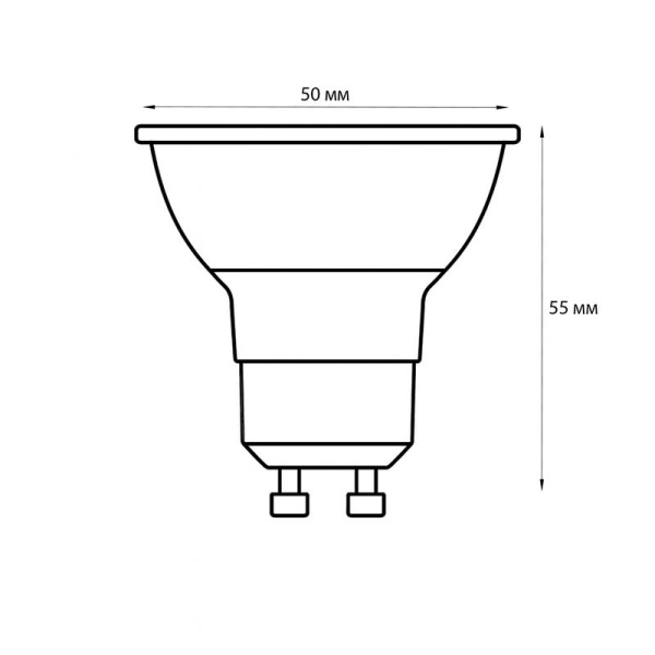 Лампа светодиодная LED-JCDR-7W/4000K/GU10/FR/DIM/SLS 7Вт JCDR матовая 4000К бел. свет GU10 диммир. Volpe UL-00009234