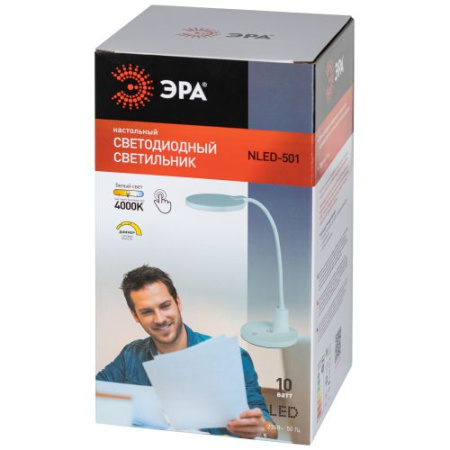 Светильник светодиодный настольный NLED-501-10W-W бел. Эра Б0059839