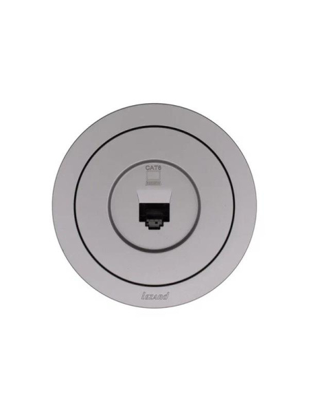 Розетка компьютерная СП OSEN RJ45 кат.6 механизм сер. матов. LEZARD 743-7488-140