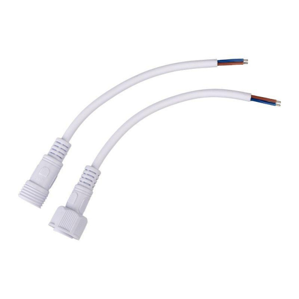 Кабель соединительный (2pin) герметичный (IP67) 2х1.0кв.мм 300В бел. Rexant 11-9820