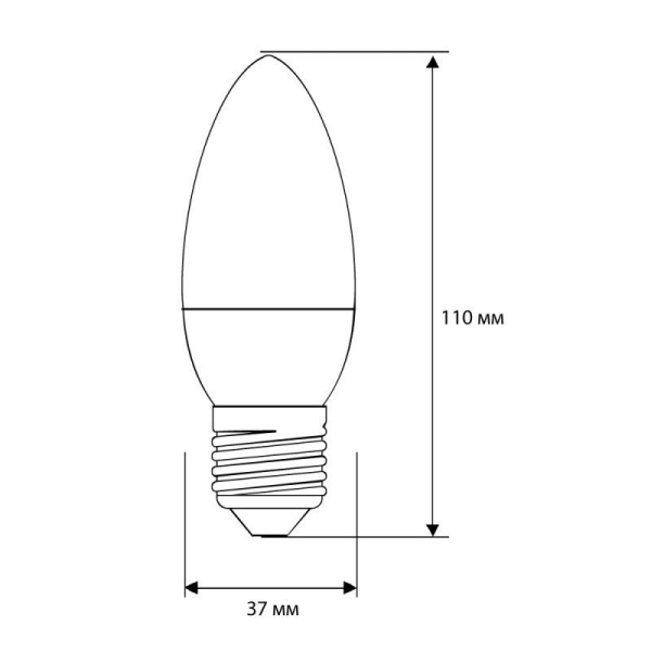 Лампа светодиодная LED10-C35/865/E27 10Вт свеча матовая 6500К холод. бел. E27 220В Camelion 13564