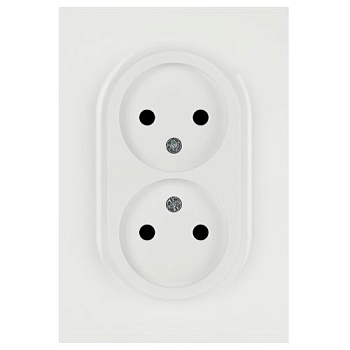 Розетка 2-м СП Arktik 16А IP20 250В без заземл. бел. 16-2107-01 Эра Б0071681